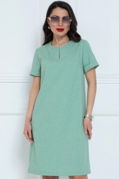 Платье короткое с разрезом в цвете фисташка Diolche