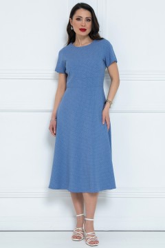 Платье голубое в мелкий горошек Diolche(фото4)