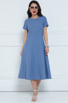 Платье голубое в мелкий горошек Diolche(фото2)