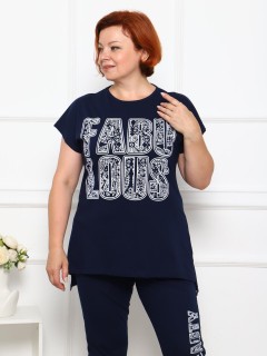 Костюм трикотажный с бриджами в синем цвете Iv-capriz(фото3)