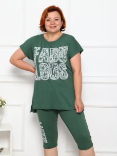 Костюм трикотажный с бриджами в зелёном цвете Iv-capriz(фото2)