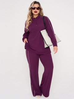 Джемпер из трикотажа сливового цвета Dora(фото2)