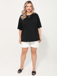 Футболка трикотажная чёрная Dora(фото5)