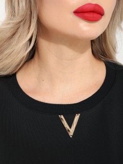 Футболка трикотажная чёрная Dora(фото4)