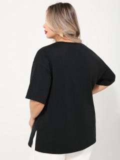 Футболка трикотажная чёрная Dora(фото7)