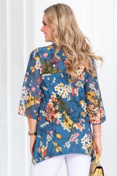 Туника тёмно-бирюзовая с укороченными рукавами Lavira(фото5)