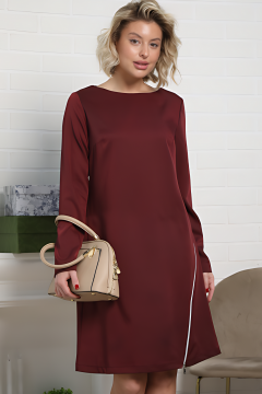 Платье бордовое в элегантном стиле LT collection