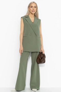 Костюм-двойка брючный в цвете хаки Charutti