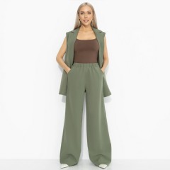 Костюм-двойка брючный в цвете хаки Charutti(фото2)