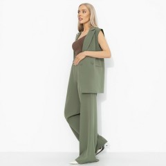 Костюм-двойка брючный в цвете хаки Charutti(фото6)