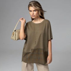 Футболка трикотажная с акцентными строчками Charutti(фото3)