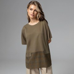 Футболка трикотажная с акцентными строчками Charutti(фото6)