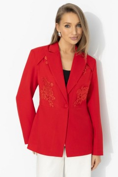 Жакет красный с кружевом на подкладе Charutti