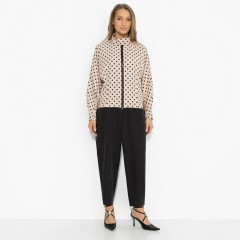 Брюки чёрные свободные с защипами Charutti(фото2)