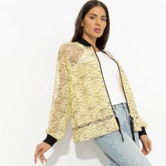 Бомбер кружевной жёлтого цвета Charutti(фото7)
