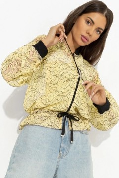 Бомбер кружевной жёлтого цвета Charutti