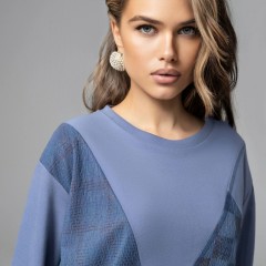 Лонгслив уютный голубого цвета Charutti(фото3)