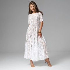 Платье белое из кружева на подкладе Charutti(фото5)