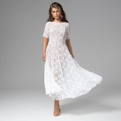 Платье белое из кружева на подкладе Charutti(фото3)