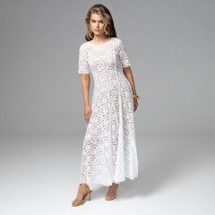 Платье белое из кружева на подкладе Charutti(фото2)