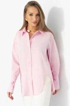 Рубашка розовая асимметричного кроя Charutti
