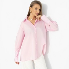 Рубашка розовая асимметричного кроя Charutti(фото3)