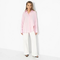 Рубашка розовая асимметричного кроя Charutti(фото2)