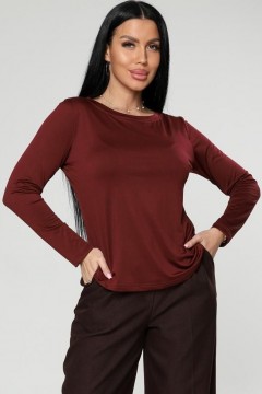 Лонгслив трикотажный в бордовом цвете Iv-capriz