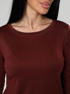Лонгслив трикотажный в бордовом цвете Iv-capriz(фото5)