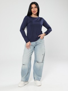 Лонгслив трикотажный тёмно-синий Iv-capriz(фото2)