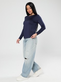 Лонгслив трикотажный тёмно-синий Iv-capriz(фото7)