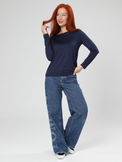 Лонгслив трикотажный тёмно-синий Iv-capriz(фото6)