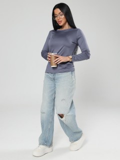 Лонгслив трикотажный серый Iv-capriz(фото6)