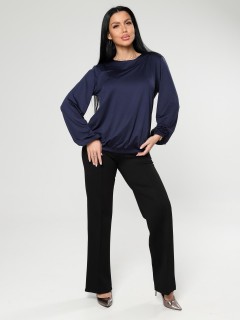 Блузка трикотажная тёмно-синяя Iv-capriz(фото4)