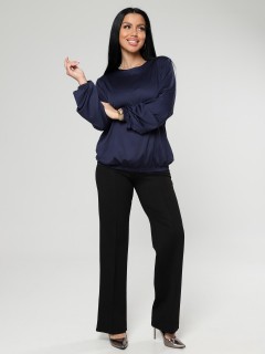 Блузка трикотажная тёмно-синяя Iv-capriz(фото7)