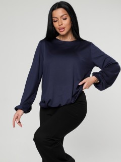 Блузка трикотажная тёмно-синяя Iv-capriz(фото5)
