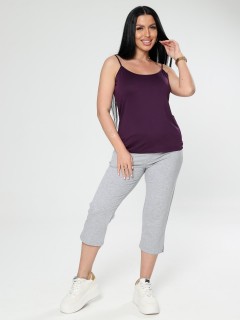Топ трикотажный в цвете баклажан Iv-capriz(фото2)
