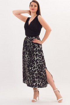 Юбка лёгкая с леопардовым принтом Braslava