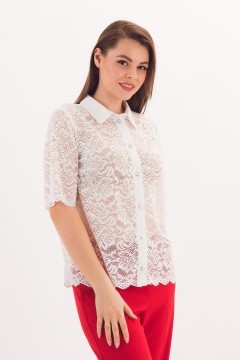 Рубашка белая кружевная Braslava(фото3)
