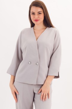 Жакет укороченный светло-серый Braslava