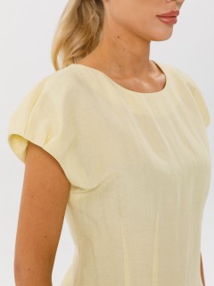 Блузка со спущенным плечом в цвете лайм Priz(фото4)