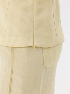 Блузка со спущенным плечом в цвете лайм Priz(фото6)