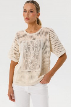 Блуза вязаная с короткими рукавами Priz