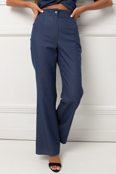 Брюки синие из джинсы Юлия №3 Valentina(фото3)