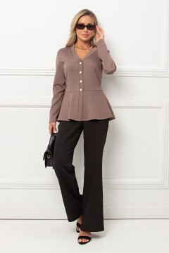 Жакет трикотажный с баской Фелиция №1 Valentina(фото2)