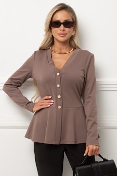 Жакет трикотажный с баской Фелиция №1 Valentina(фото3)