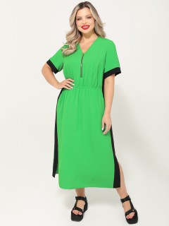 Платье макси ярко-зелёное с карманами Dora(фото8)