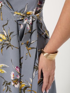 Платье длинное серое на запах Dora(фото8)