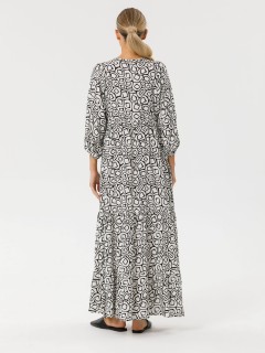 Платье ярусное с принтом Priz(фото5)