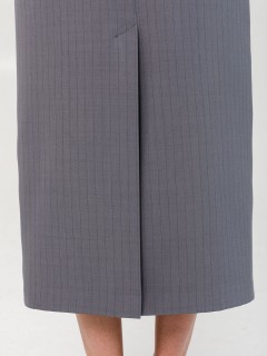 Юбка тёмно-серая в полоску с карманами Priz(фото7)